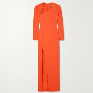 SAFIYAA Ottavia Long-sleeve Gown In Seville Orange